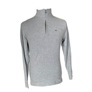 Vineyard Vines Men's Grey 1/4 Zip Long Sleeve Long Sleeve Sweater XS